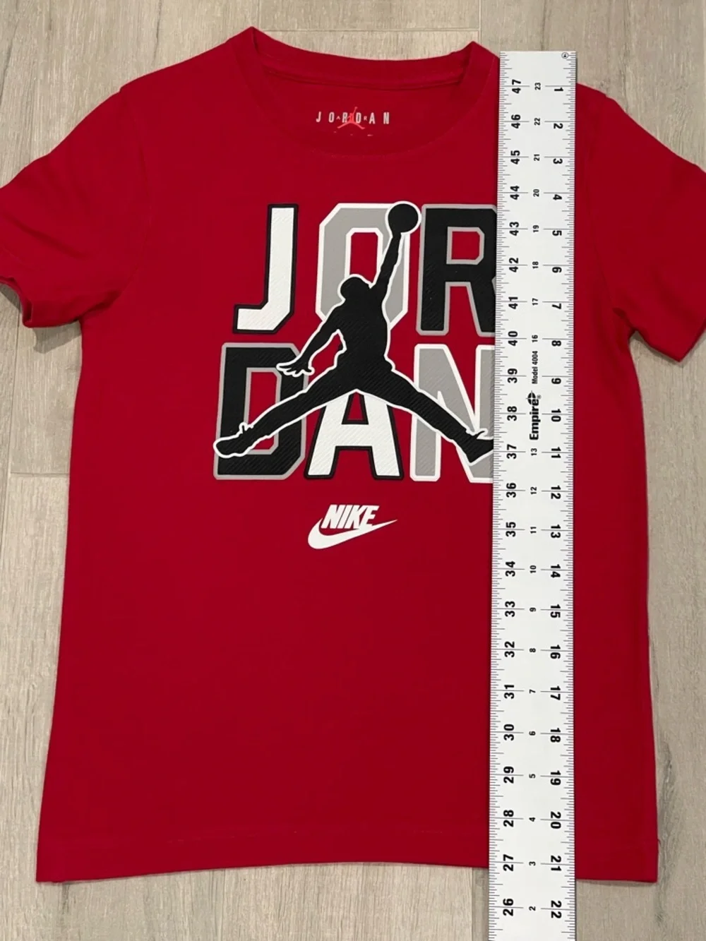 Nike Air Jordan Boys Red Graphic T-Shirt Jumpman Logo Size S 8–10
